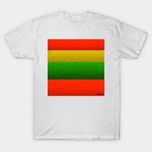 Stripes Red Yellow and Green T-Shirt